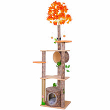 Load image into Gallery viewer, Cat Tree Condo Kitty Climbing Furniture with Leaves