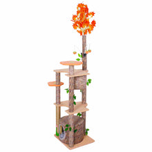 Load image into Gallery viewer, Cat Tree Condo Kitty Climbing Furniture with Leaves