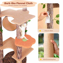 Load image into Gallery viewer, Cat Tree Condo Kitty Climbing Furniture with Leaves