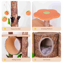 Load image into Gallery viewer, Cat Tree Condo Kitty Climbing Furniture with Leaves