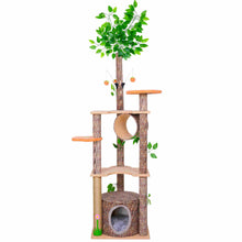 Load image into Gallery viewer, Cat Tree Condo Kitty Climbing Furniture with Leaves