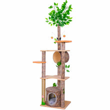 Load image into Gallery viewer, Cat Tree Condo Kitty Climbing Furniture with Leaves