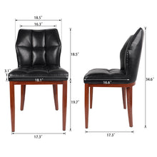 Load image into Gallery viewer, Stitched Faux Leather Upholstered Dining Side Chair (Set of 2)
