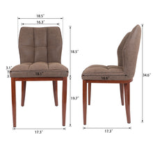 Load image into Gallery viewer, Stitched Faux Leather Upholstered Dining Side Chair (Set of 2)