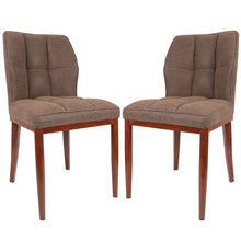 Load image into Gallery viewer, Stitched Faux Leather Upholstered Dining Side Chair (Set of 2)