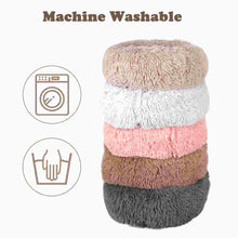 Load image into Gallery viewer, Round Plush Pet Bed for Dogs & Cats