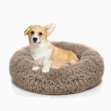 Load image into Gallery viewer, Round Plush Pet Bed for Dogs & Cats