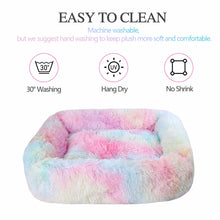 Load image into Gallery viewer, Rectangle Plush Pet Bed Dog Cat Puppy Crate Cushion Mat
