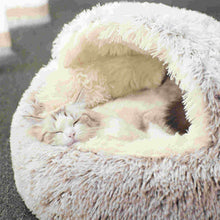 Load image into Gallery viewer, Plush Pet Cat Cave Bed Puppy Sleeping Kennel Nest