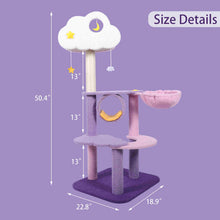 Load image into Gallery viewer, 50" Cat Tree Climbing Tower Kitty Play Condo