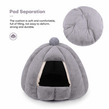 Load image into Gallery viewer, Cat Cave Bed Pet Enclosed House with Removable Cushion