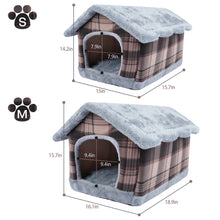 Load image into Gallery viewer, Pet Bed Cat Cave Cat Hut House Soft Washable Cushion