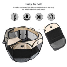 Load image into Gallery viewer, Portable Foldable Pet Playpen Dog Exercise Crate Kennel