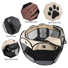 Load image into Gallery viewer, Portable Foldable Pet Playpen Dog Exercise Crate Kennel