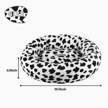 Load image into Gallery viewer, Round Dog Cat Pet Bed Crate Nest Milk Cow Print