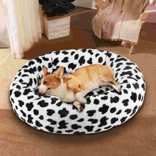 Load image into Gallery viewer, Round Dog Cat Pet Bed Crate Nest Milk Cow Print