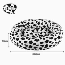 Load image into Gallery viewer, Round Dog Cat Pet Bed Crate Nest Milk Cow Print