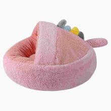 Load image into Gallery viewer, Plush Cat Cave Pet Bed Hooded Puppy Nest
