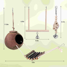 Load image into Gallery viewer, 7Pcs Pet Bird Toys Cage Swing Coconut Shell Nest
