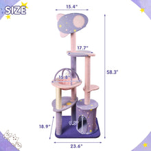 Load image into Gallery viewer, 58" Cat Tree Condo Tower Kitty Large Activity Center