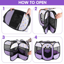 Load image into Gallery viewer, Portable Pet Playpen Exercise Pen Folding Crate