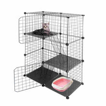 Load image into Gallery viewer, DIY Cat Cage Metal Wire Cat Kennel Playpen