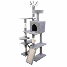 Load image into Gallery viewer, 70.9 inch Multi-Level Cat Tree Condo Climbing Tower