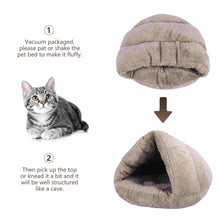 Load image into Gallery viewer, Cat Bed Cave Hooded Puppy Bed