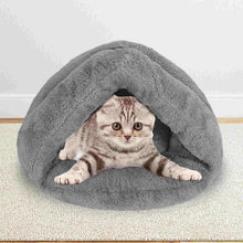 Load image into Gallery viewer, Cat Bed Cave Hooded Puppy Bed