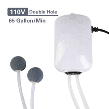 Load image into Gallery viewer, Dual Outlet Aquarium Air Pump Fish Tank Aerator Oxygen Pump