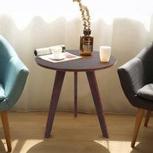 Load image into Gallery viewer, RêveLife Side Table Wood Round Sofa Tables Easy Assembly for Living Room Balcony Bedroom Office