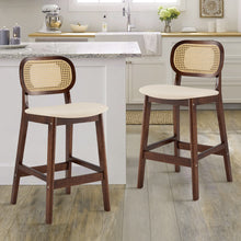 Load image into Gallery viewer, Wooden Upholstered Bar Stools
