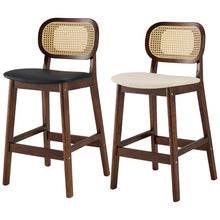 Load image into Gallery viewer, Wooden Upholstered Bar Stools
